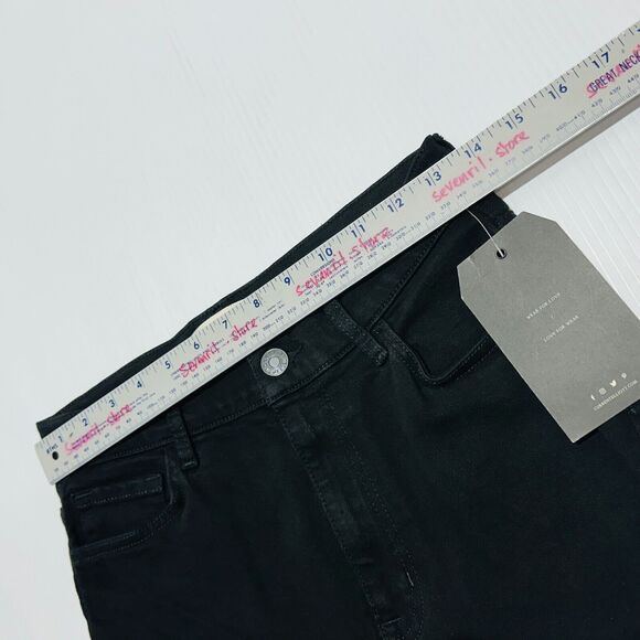 Current/Elliott The Soulmate Jeans Women's 26 Black Denim Slim Fit Straight NWT - Picture 11 of 15